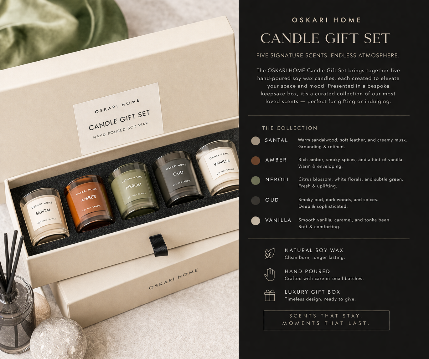 OSKARI HOME | Signature Candle Gift Set