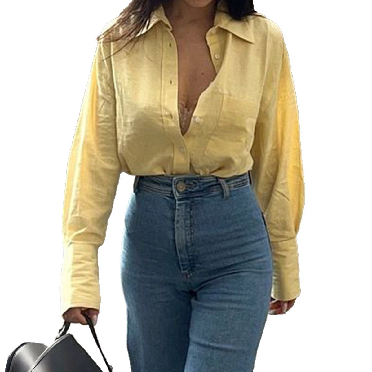 Damers fritidssemester avancerad långärmad liten skjorta kläder