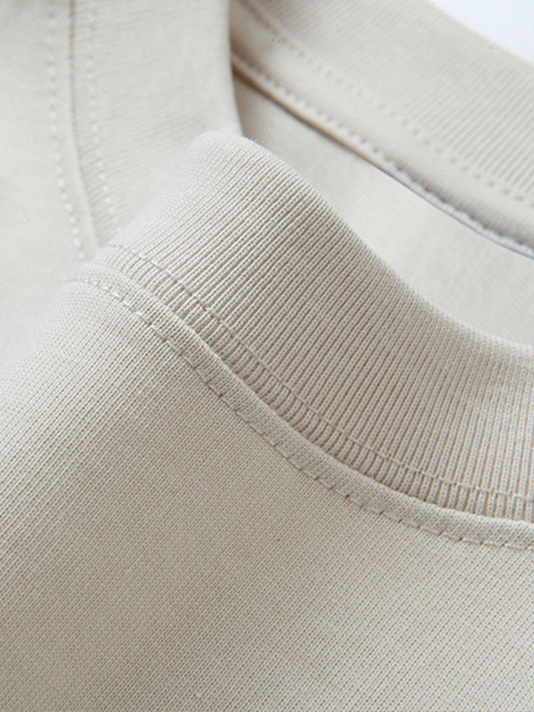 3-pack T-shirt med kraftig kvalitet och nedhasad axelsöm i oversize-modell