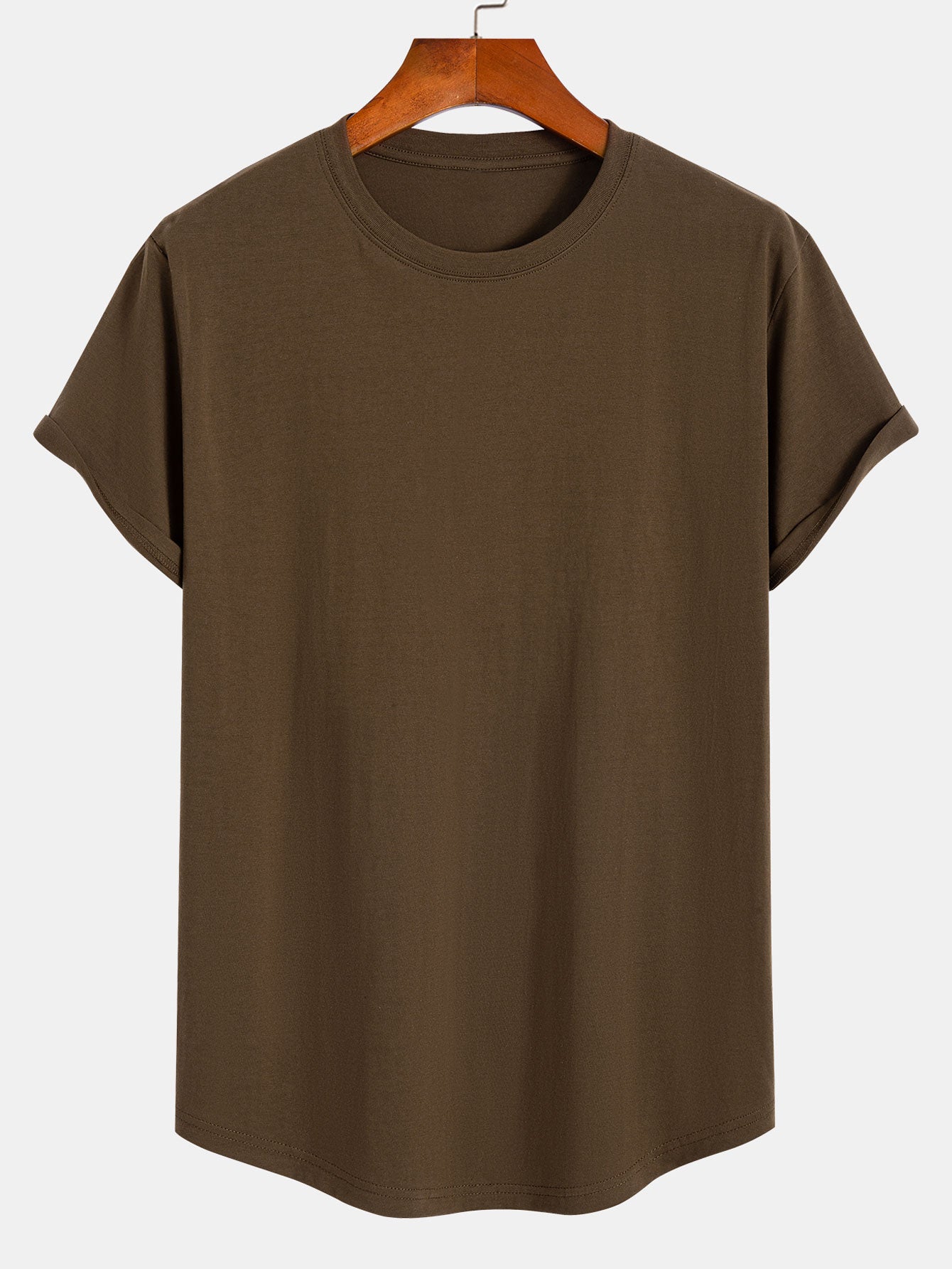 3-pack t-shirts i bomull med rundad nederkant