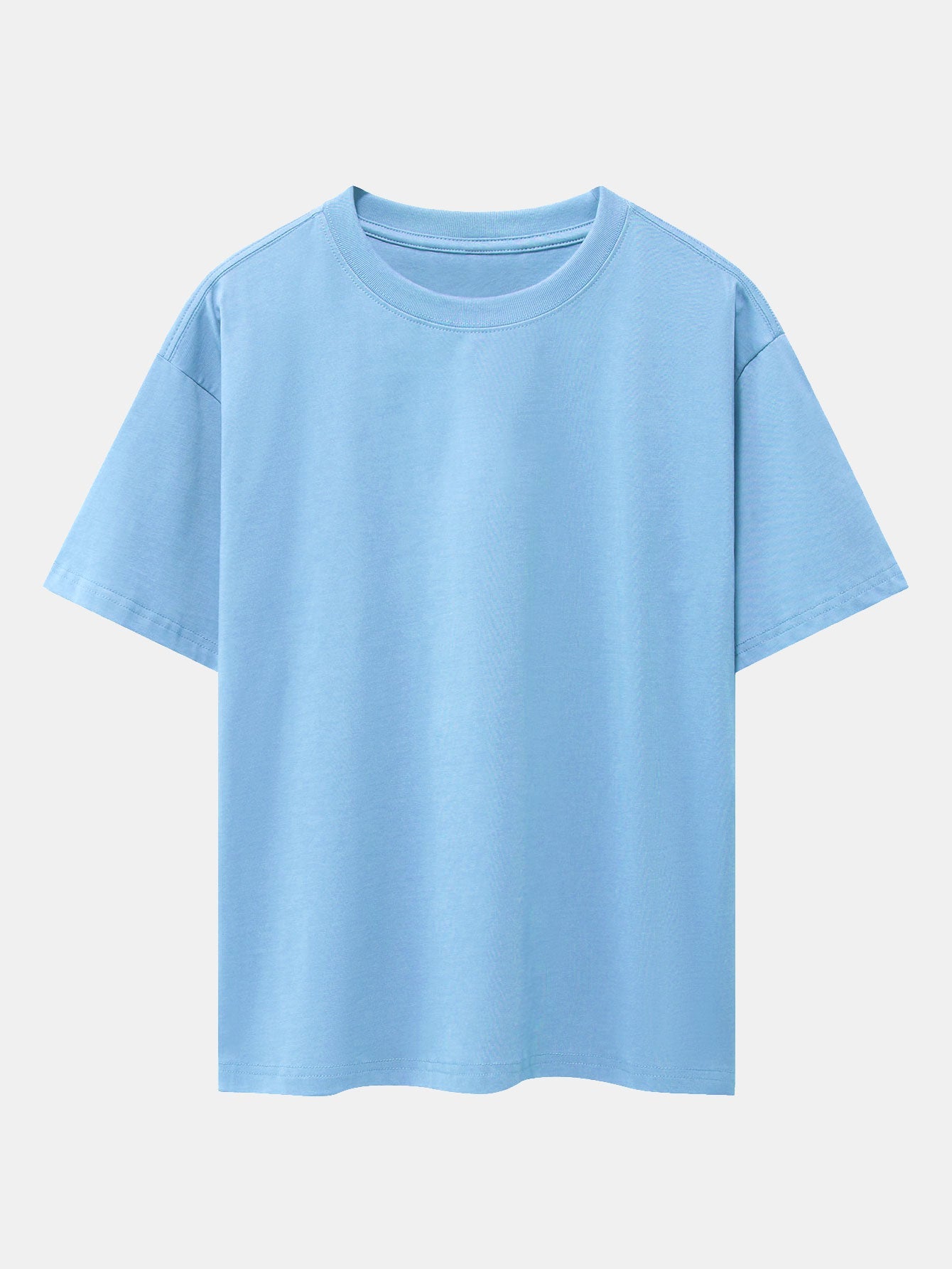 Enkel tung oversize-t-shirt med nedhasade axelsömmar