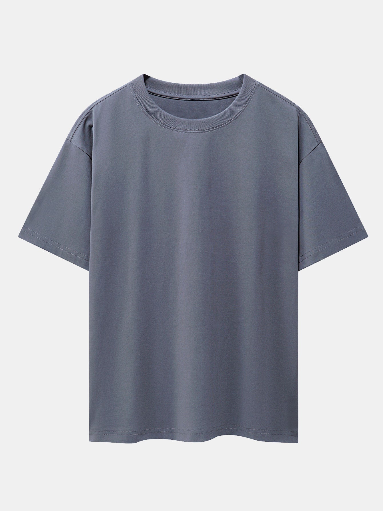 Enkel tung oversize-t-shirt med nedhasade axelsömmar