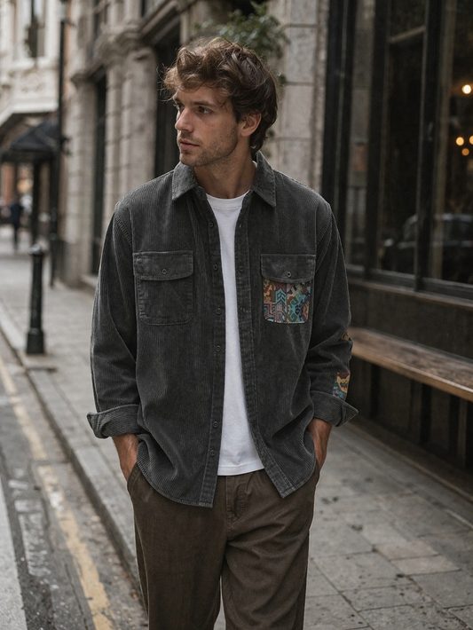 Patch-Theory Corduroy Shirt