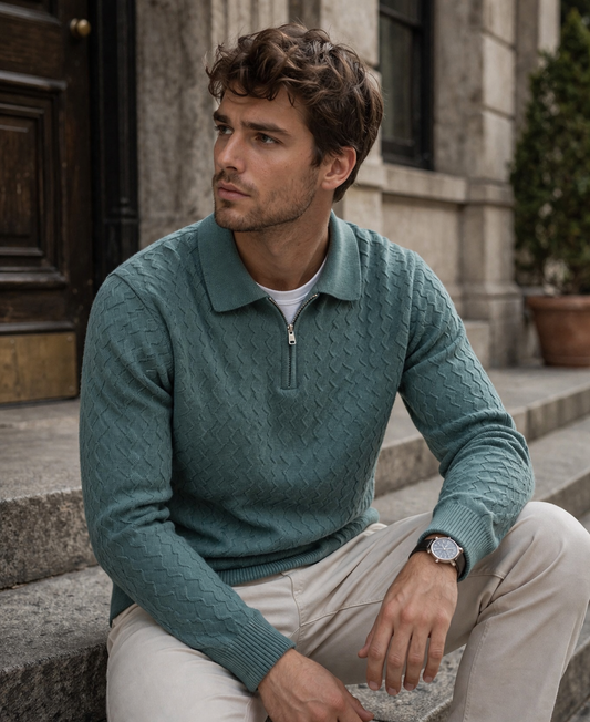 Barron Quarter-Zip Polo Sweater