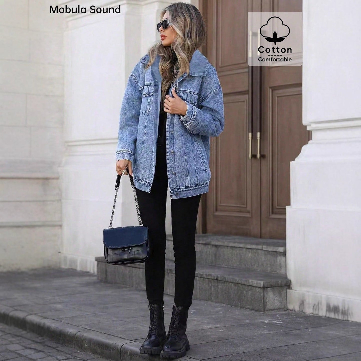 Nya lösa modejackor i denim för dam