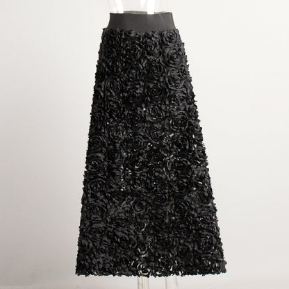 Women's Dress Petal Design Long Dinner Skirts