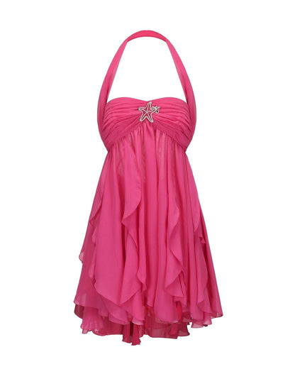 Printed French Tube Fairy Dress Vacation Dresses