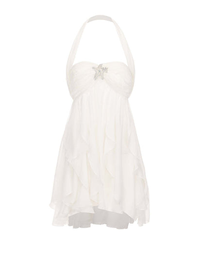 Printed French Tube Fairy Dress Vacation Dresses