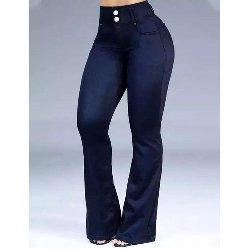 Women's Hip Raise High Waist Flared Jeans
