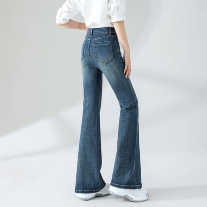 Women's Autumn Fleece-lined Thickened Skinny High Waist Stretch Jeans