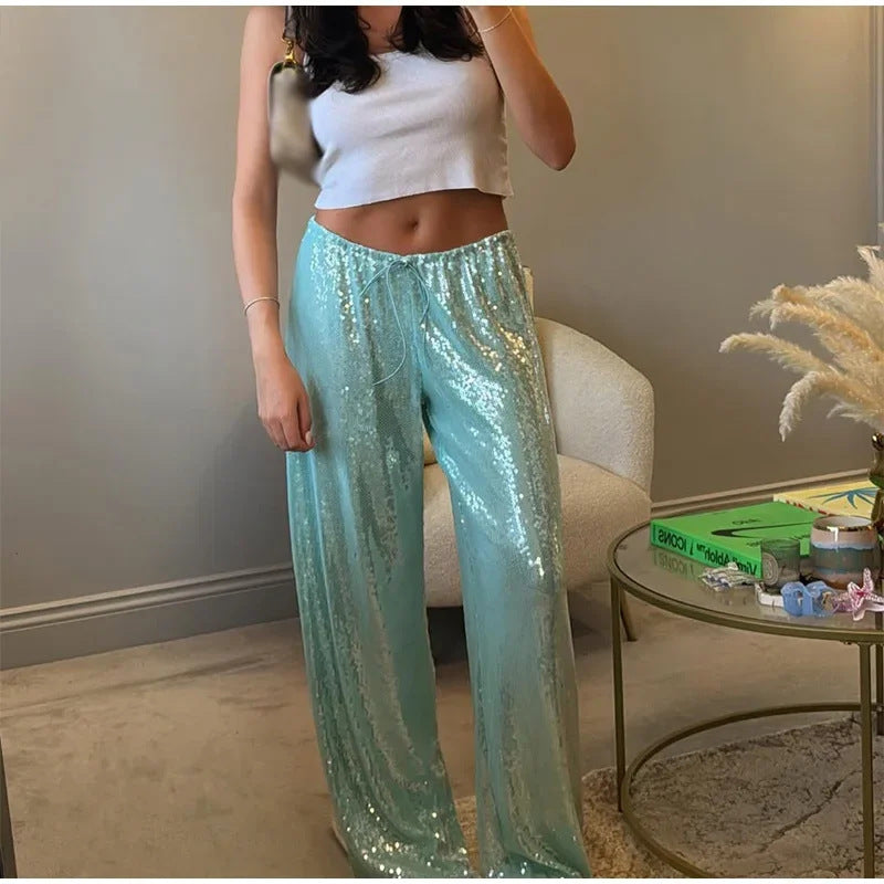 Women's Sequined Casual Loose Wear Autumn Fashion Pants