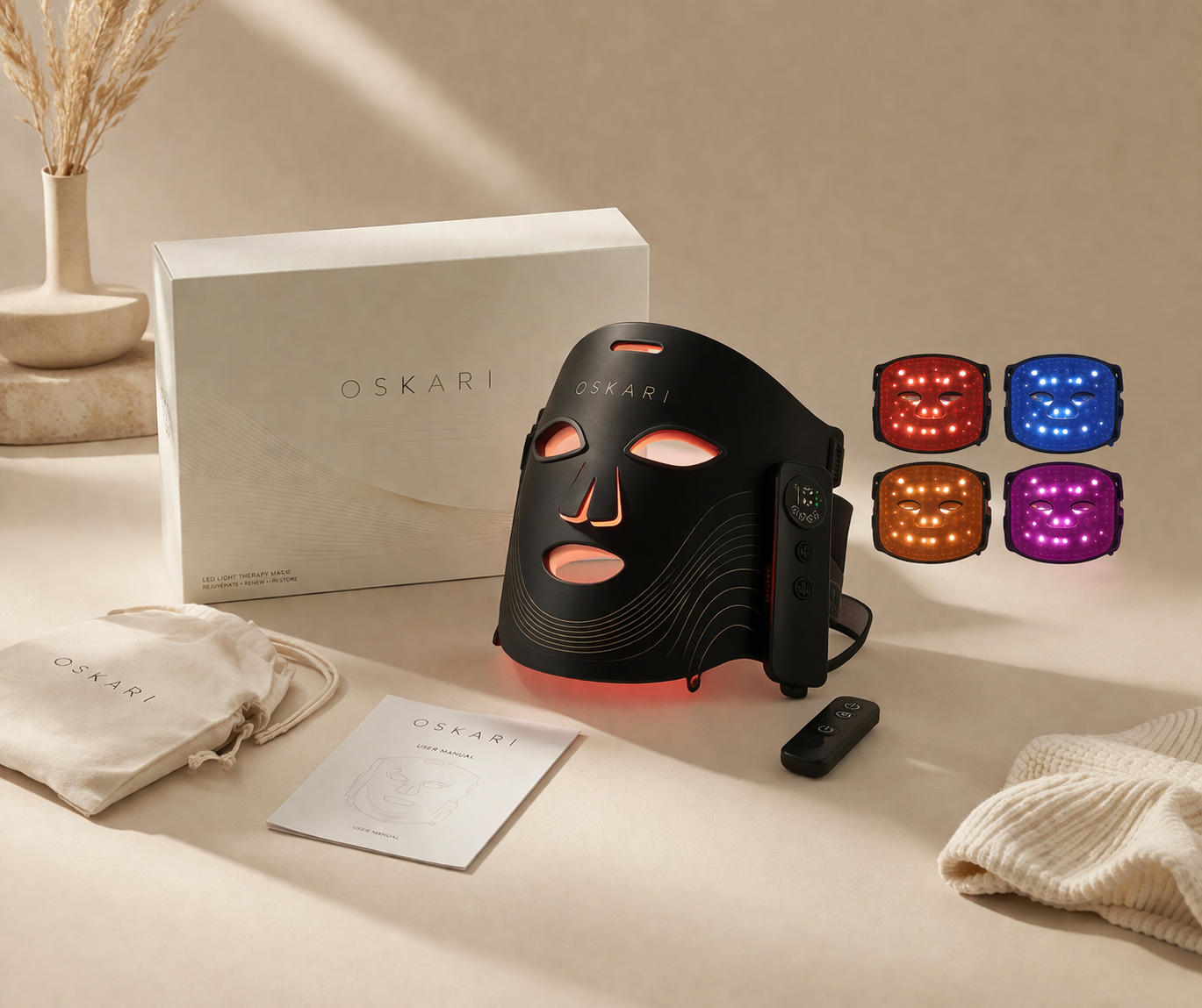 OSKARI LUMINA LED-MASK | Avancerad hudterapi