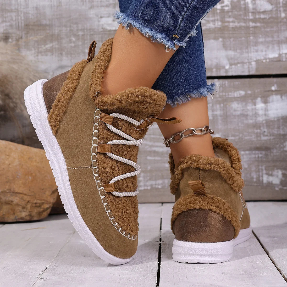 Aspen Shearling-sneakerkänga