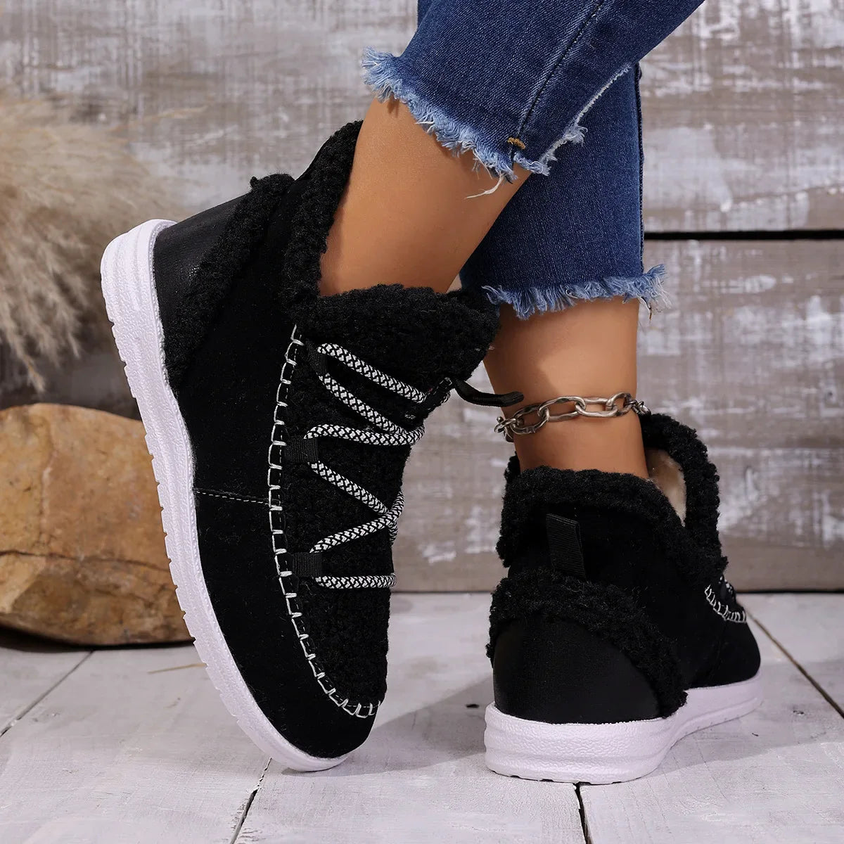 Aspen Shearling-sneakerkänga