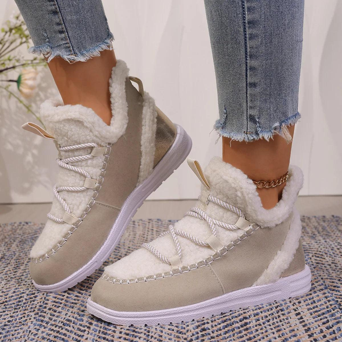 Aspen Shearling-sneakerkänga