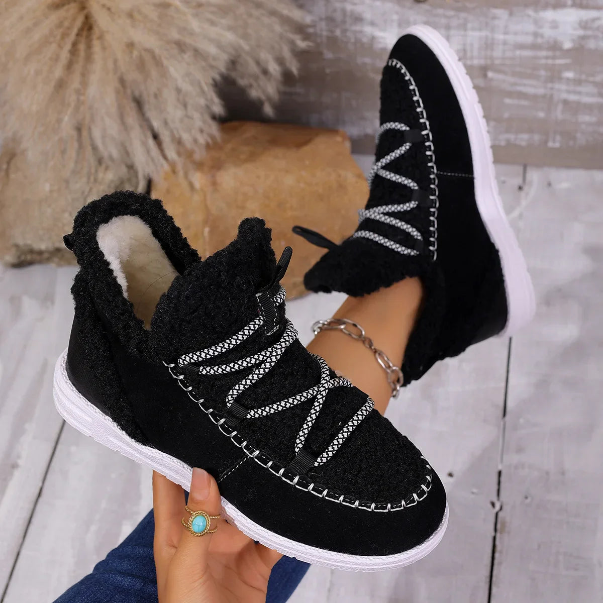 Aspen Shearling-sneakerkänga