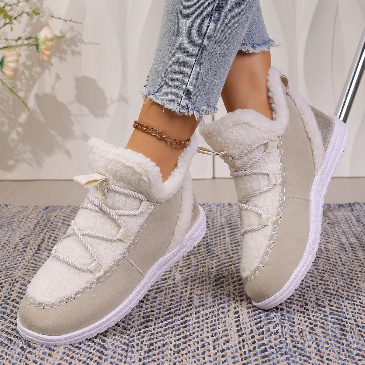 Aspen Shearling-sneakerkänga