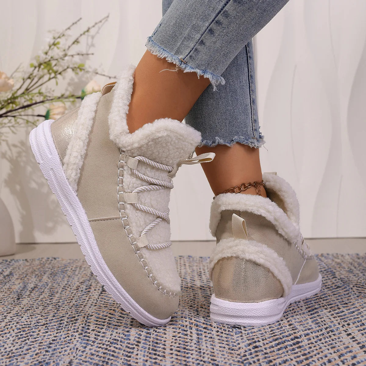 Aspen Shearling-sneakerkänga
