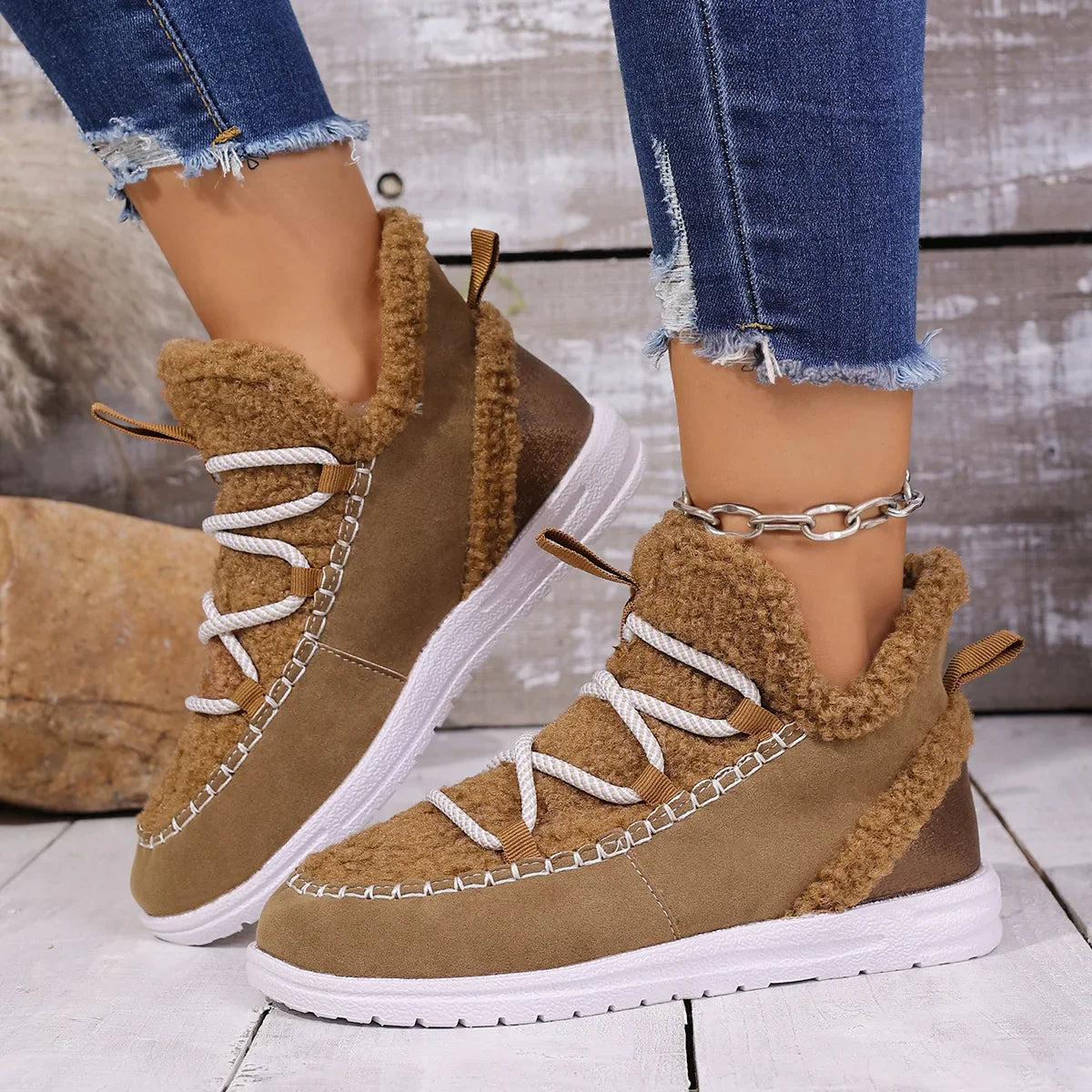 Aspen Shearling-sneakerkänga