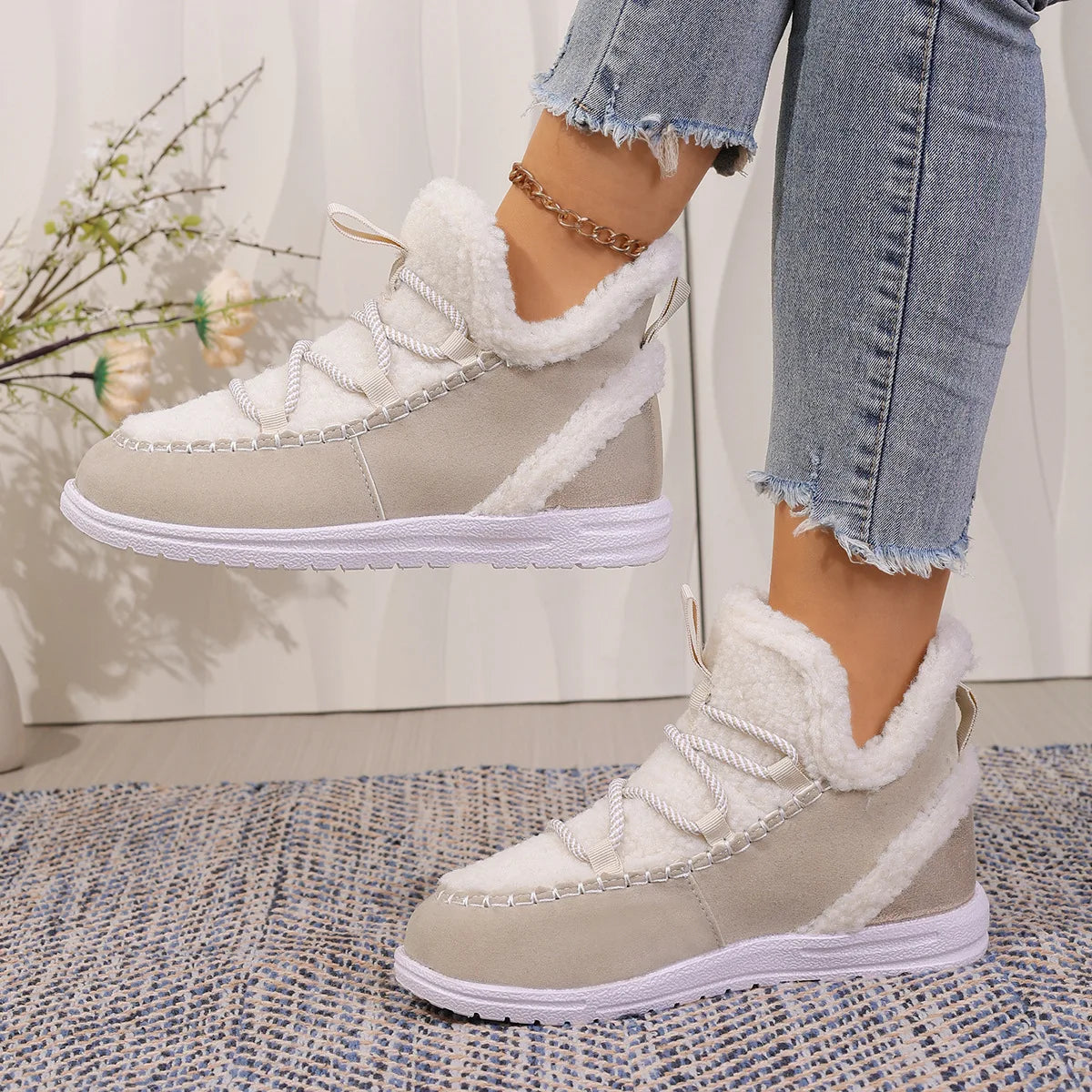 Aspen Shearling-sneakerkänga