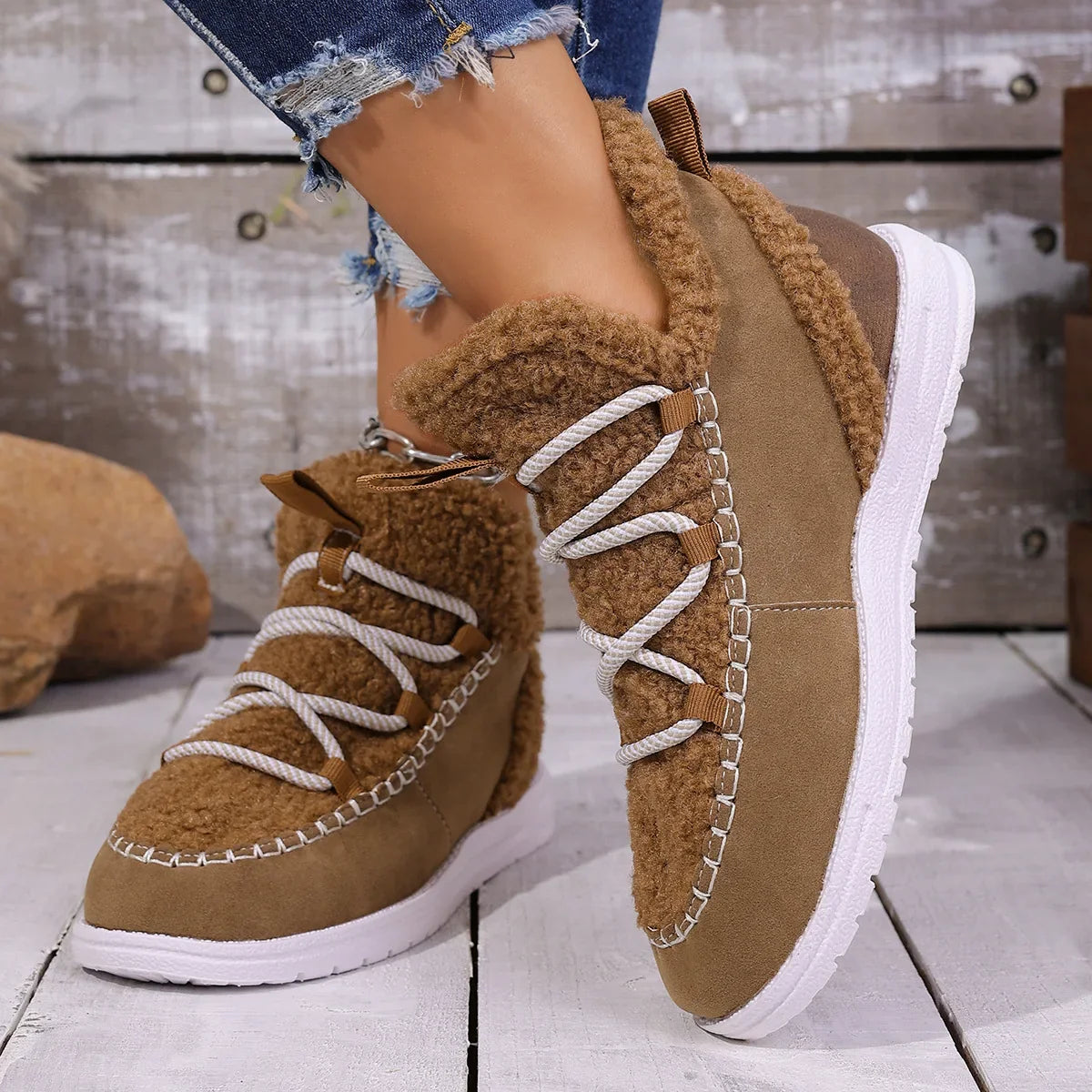 Aspen Shearling-sneakerkänga