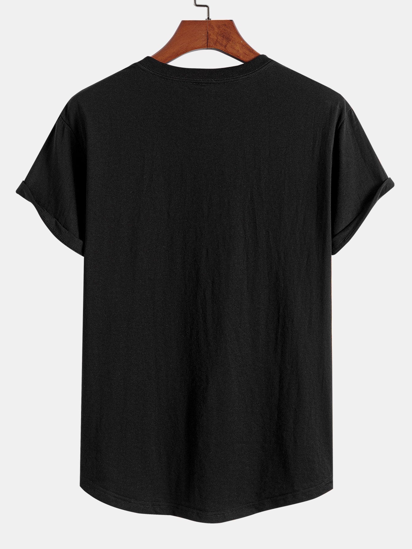 3-pack t-shirts i bomull med rundad nederkant