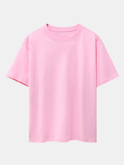 Enkel tung oversize-t-shirt med nedhasade axelsömmar