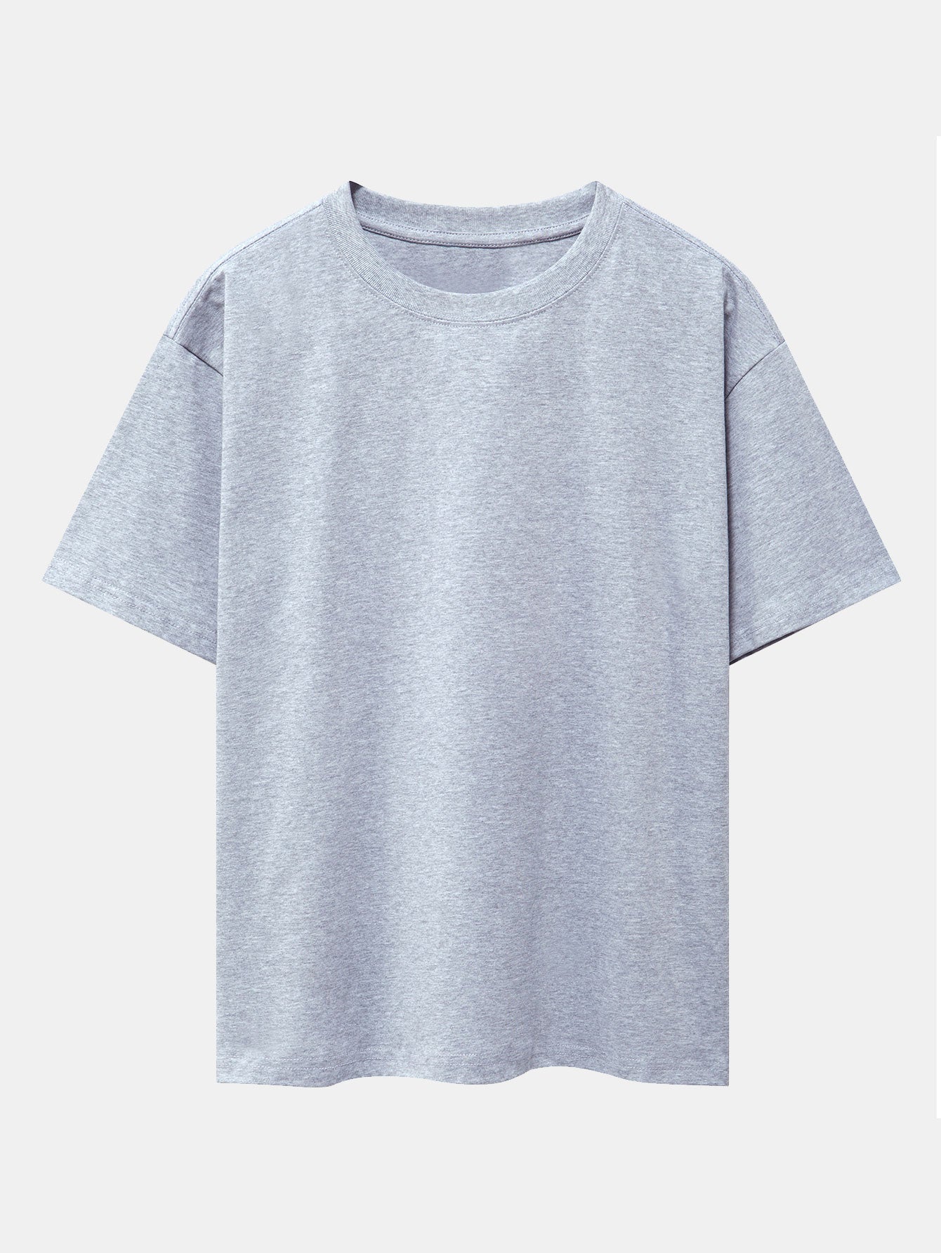 Enkel tung oversize-t-shirt med nedhasade axelsömmar