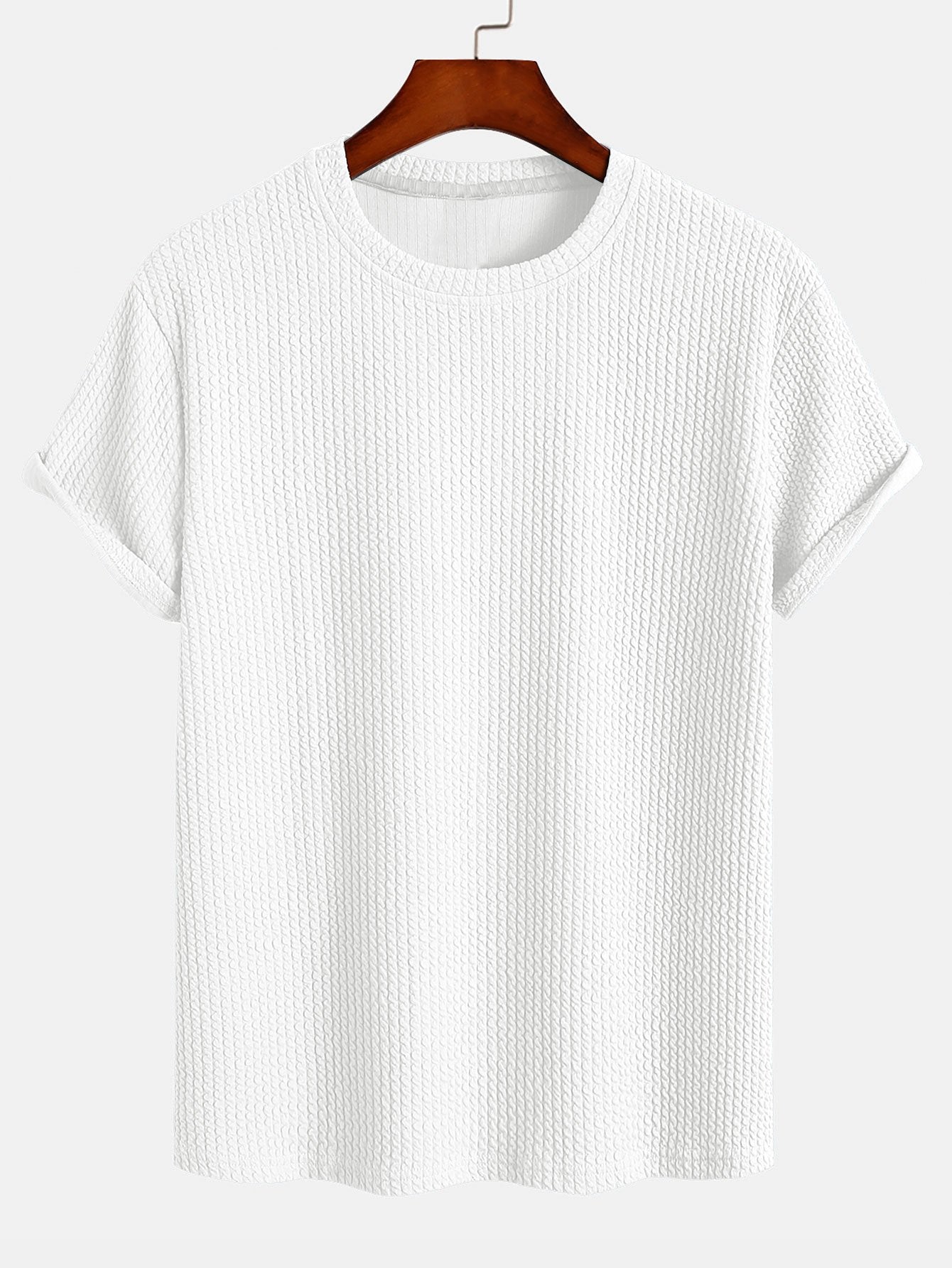 Muskelpassform Ribbad T-shirt