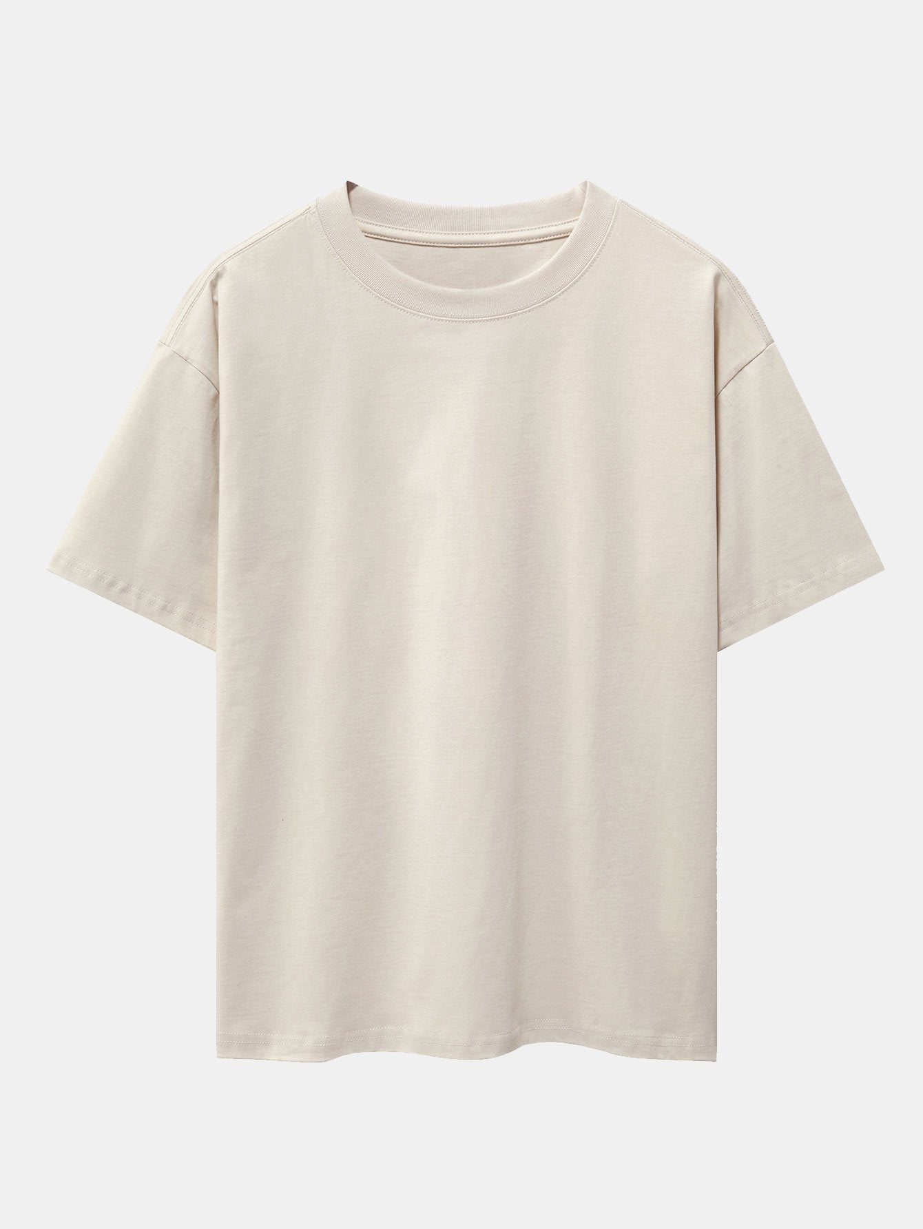 Enkel tung oversize-t-shirt med nedhasade axelsömmar