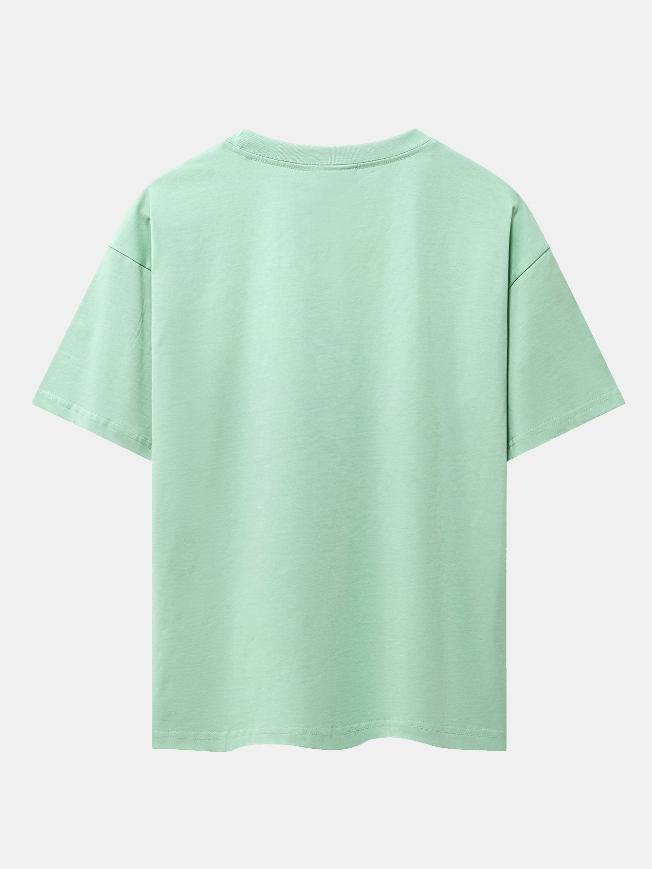 Enkel tung oversize-t-shirt med nedhasade axelsömmar