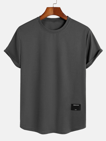 Muskelpassform Arc Hem Mesh T-shirt