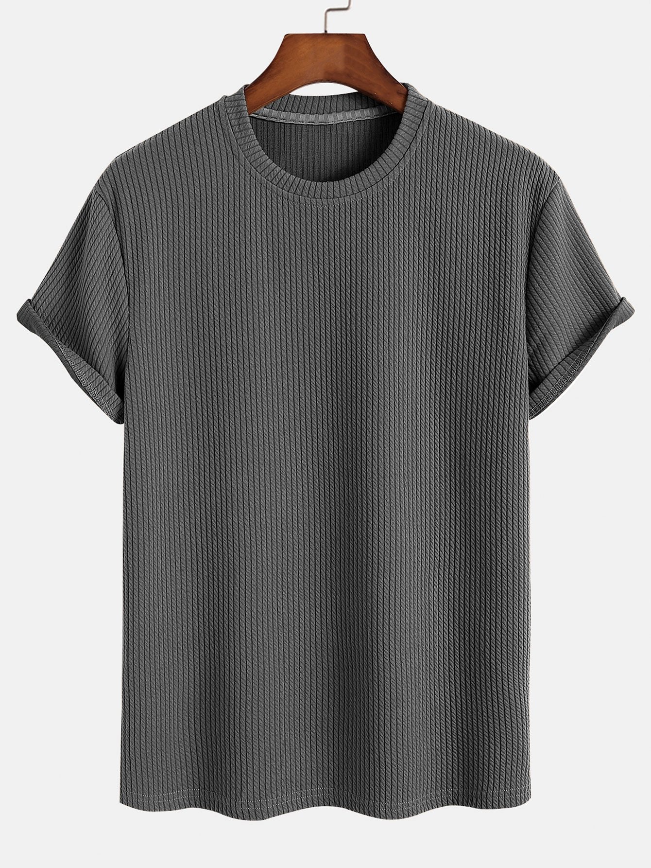 Muskelpassform Ribbad T-shirt