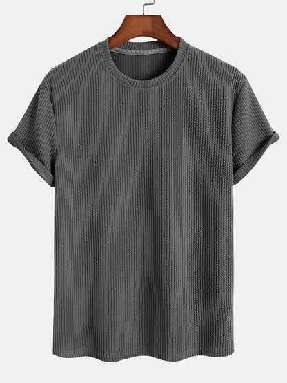 Muskelpassform Ribbad T-shirt