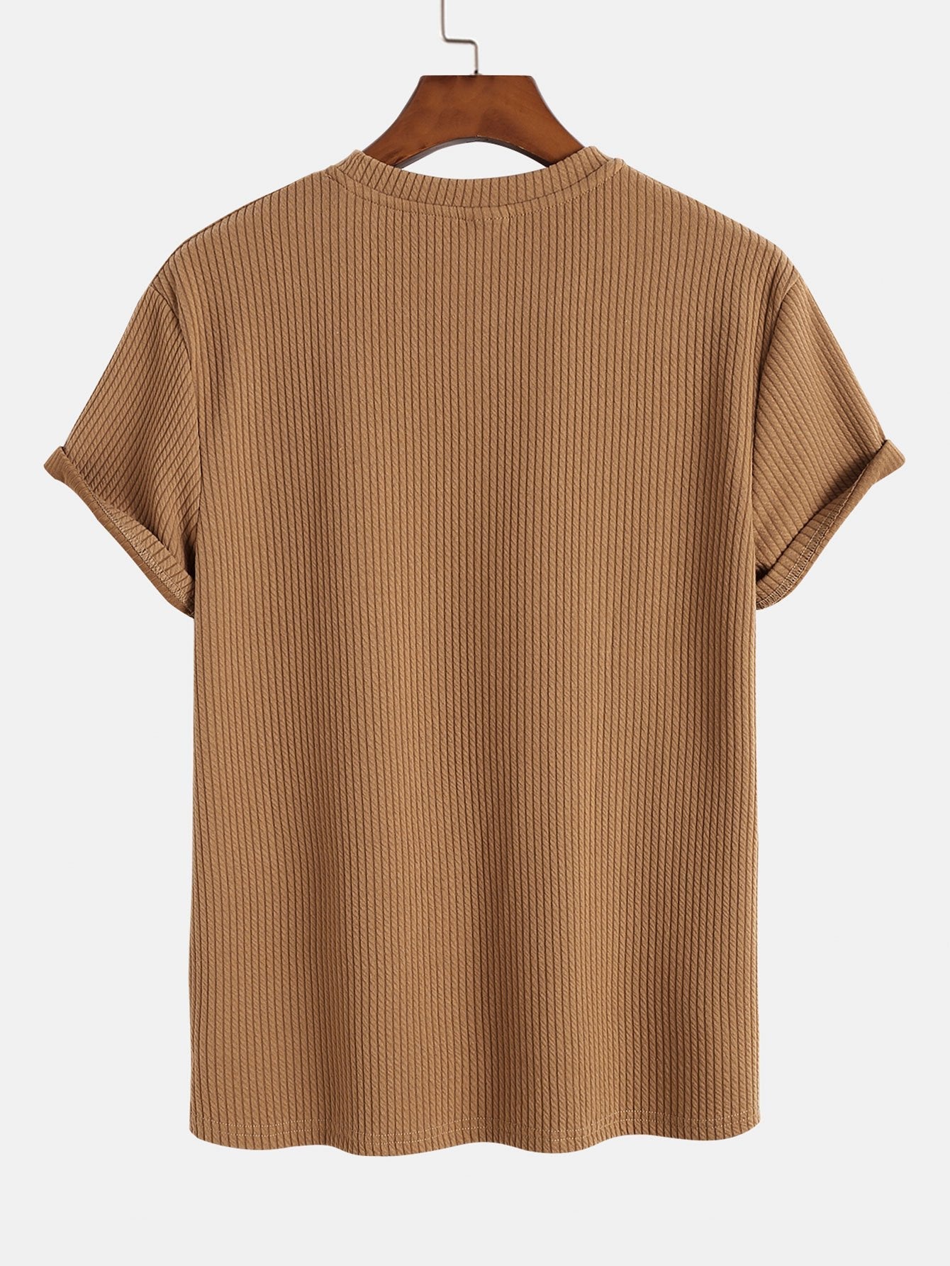 Muskelpassform Ribbad T-shirt