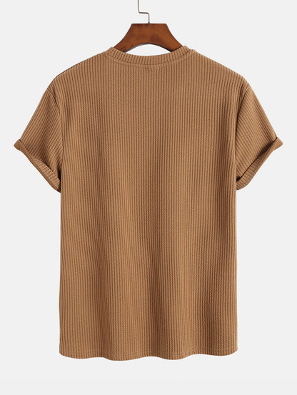 Muskelpassform Ribbad T-shirt