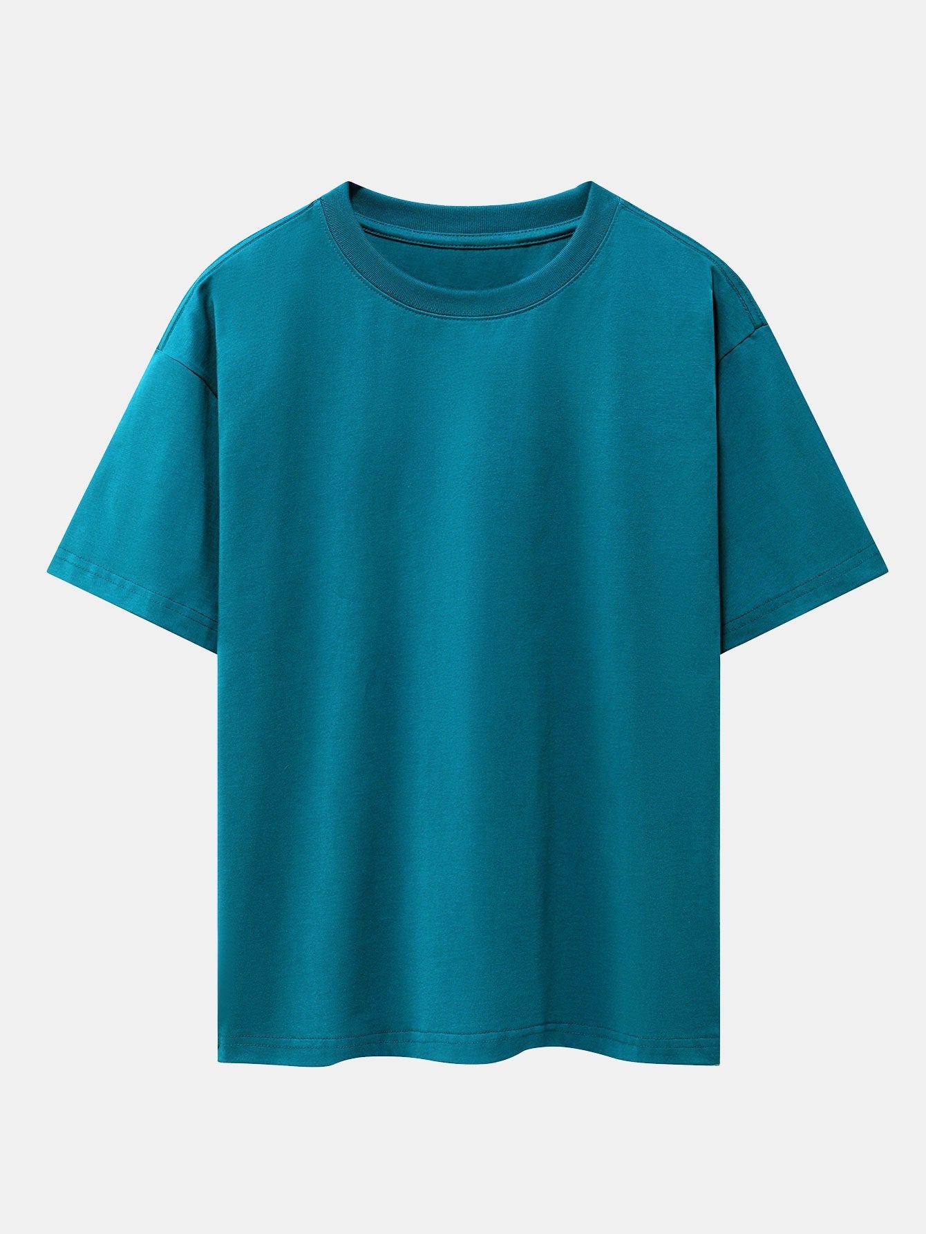 Enkel tung oversize-t-shirt med nedhasade axelsömmar