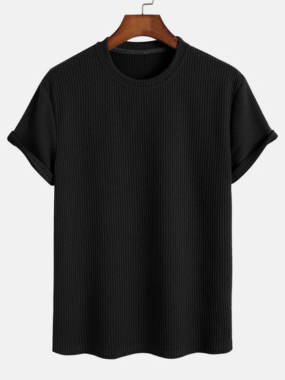 Muskelpassform Ribbad T-shirt