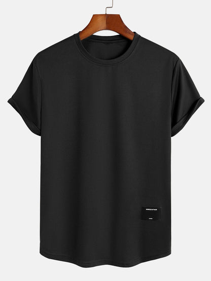 Muskelpassform Arc Hem Mesh T-shirt