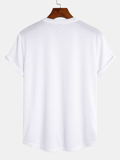 Muskelpassform Arc Hem Mesh T-shirt