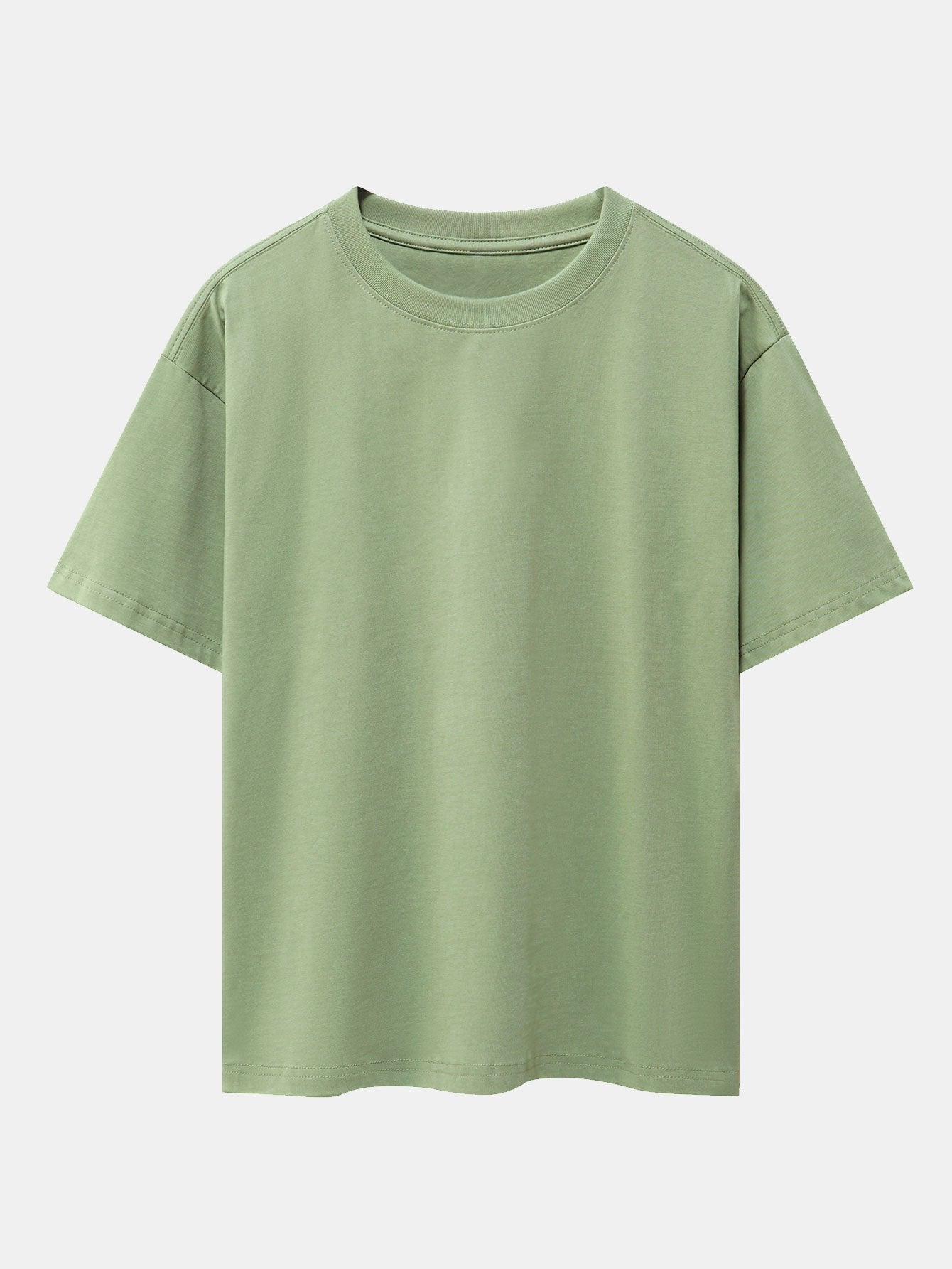 Enkel tung oversize-t-shirt med nedhasade axelsömmar