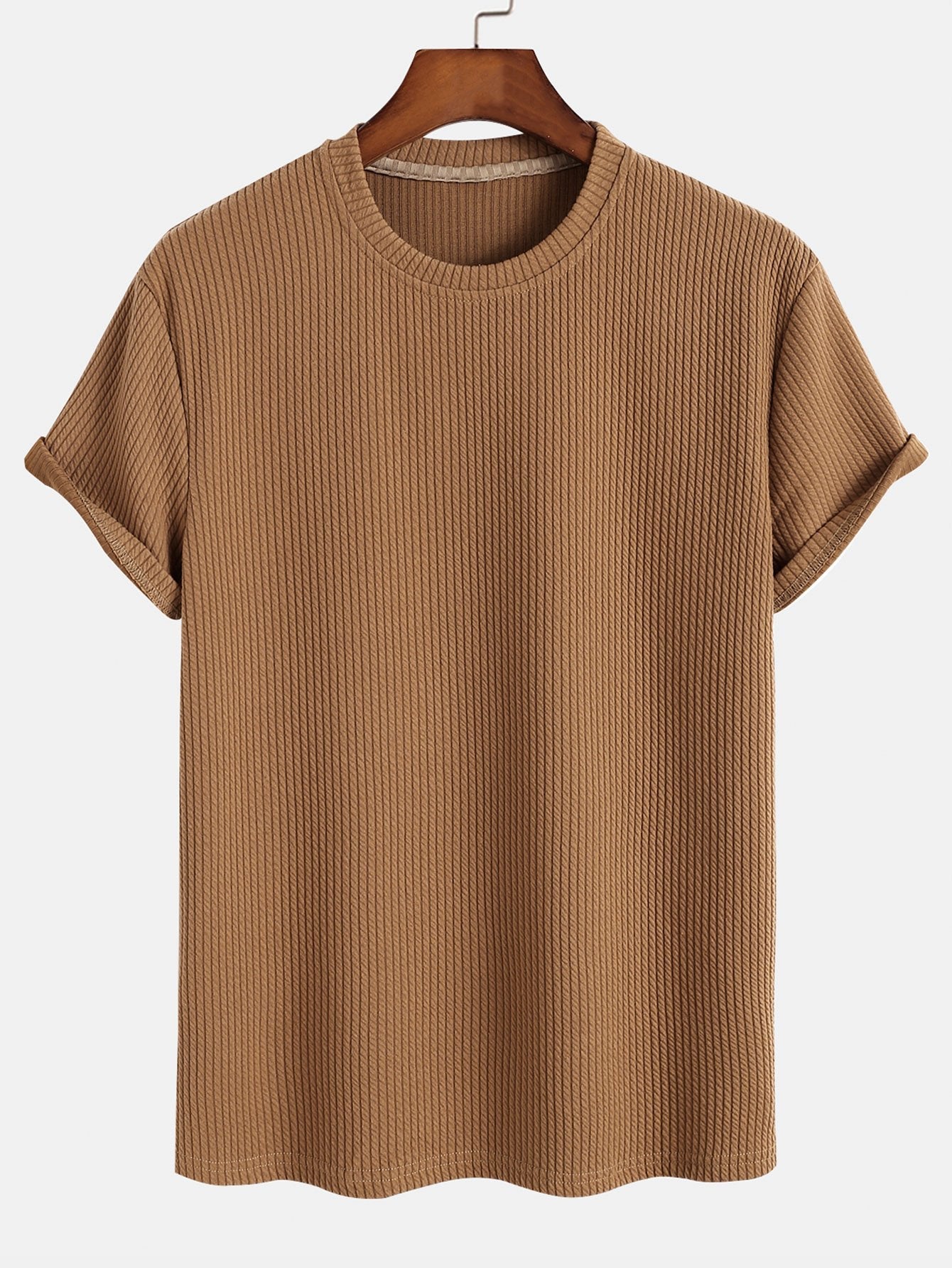 Muskelpassform Ribbad T-shirt