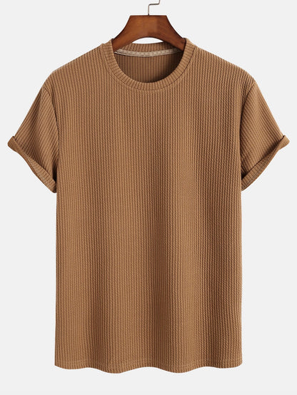 Muskelpassform Ribbad T-shirt