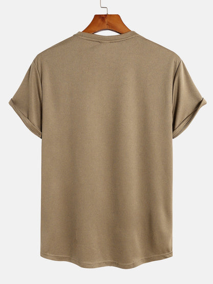 Muskelpassform Arc Hem Mesh T-shirt
