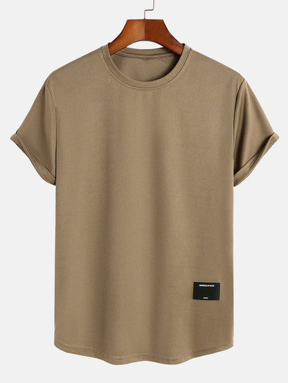 Muskelpassform Arc Hem Mesh T-shirt